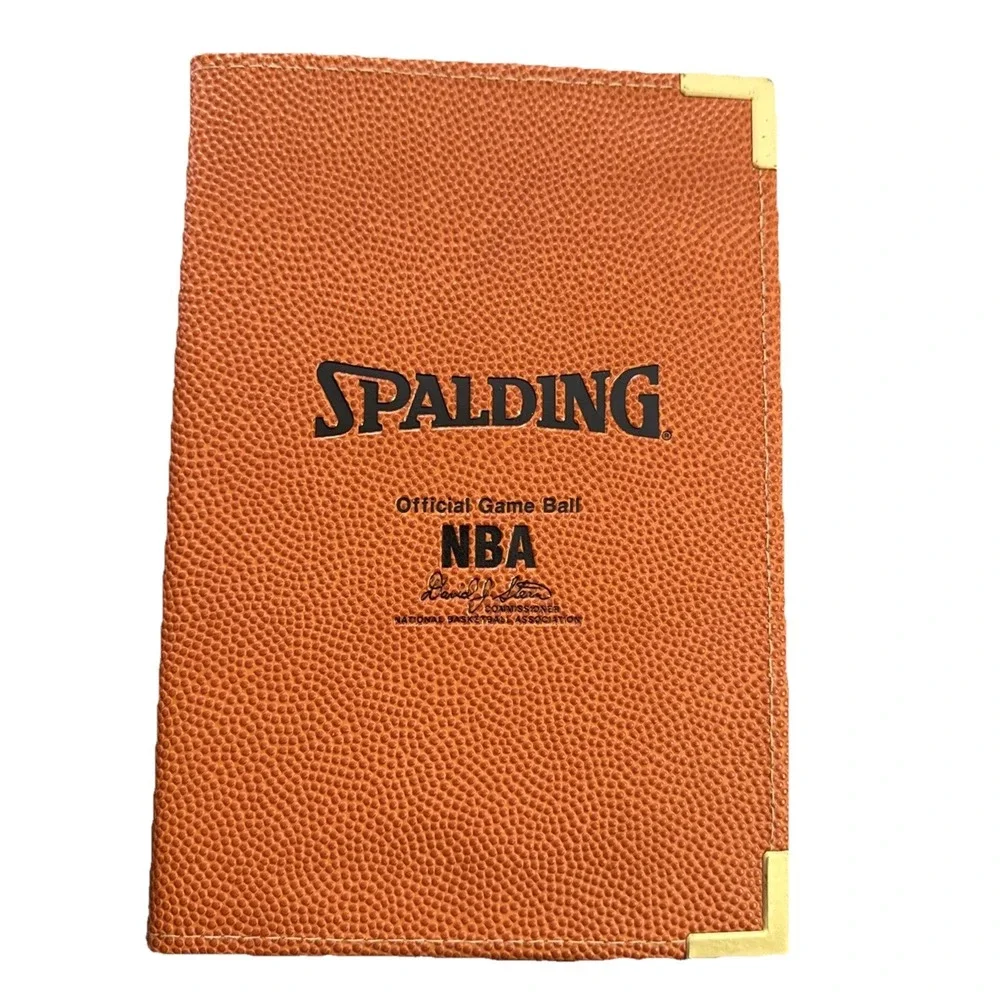 Spalding NBA Basketball Texture Folio Notepad‎ Holder Office Memo Pad Cover